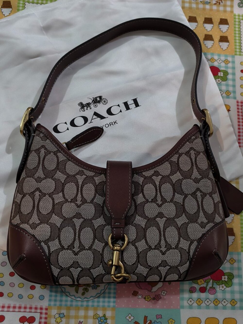 Coach Monogram Canvas Shoulder Bag